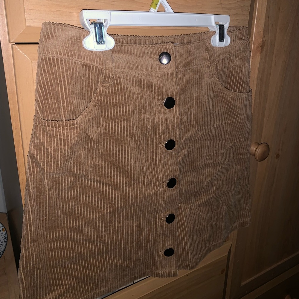 Corduroy mini skirt